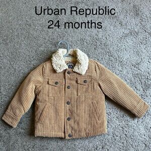 Urban Republic Tan Corduroy Jacket with Sherpa Collar